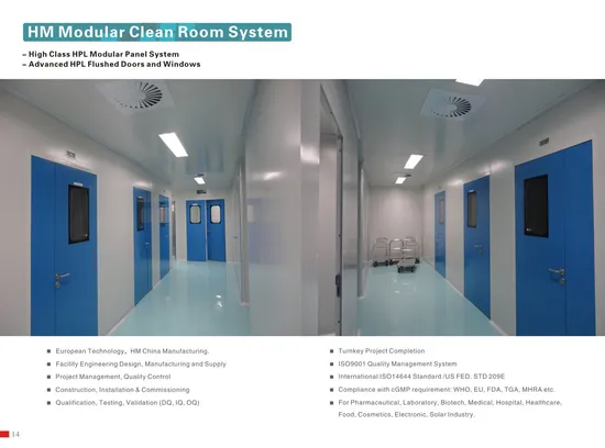Hm Modular Cleanroom Design and Manufacturing